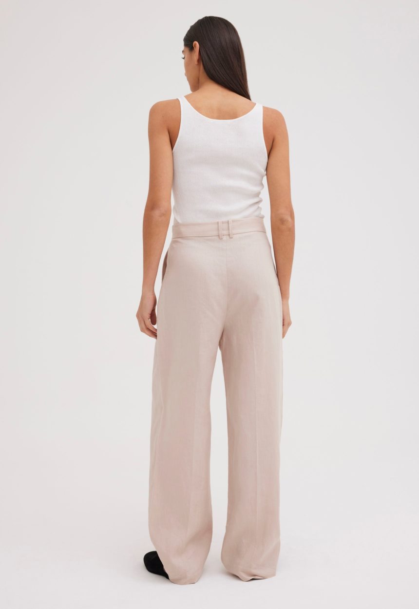 Jac + Jack Duomo Linen Pant - Stone Neutral